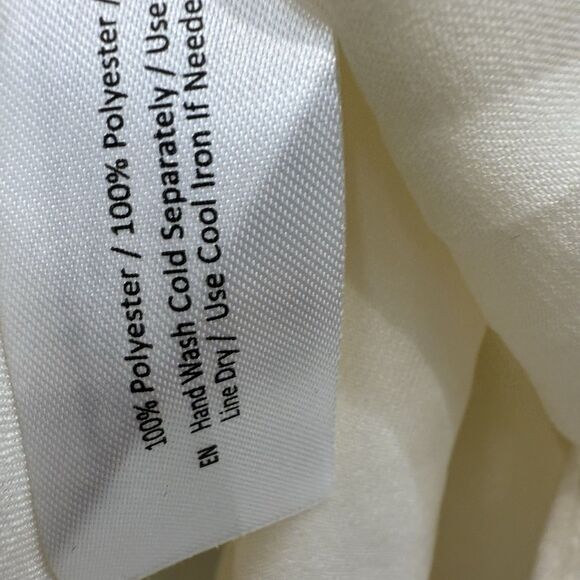 Band of the Free Ivory Blouse Women's Size S V Neck Long Sleeve Flowy Bohemian - Picture 5 of 7